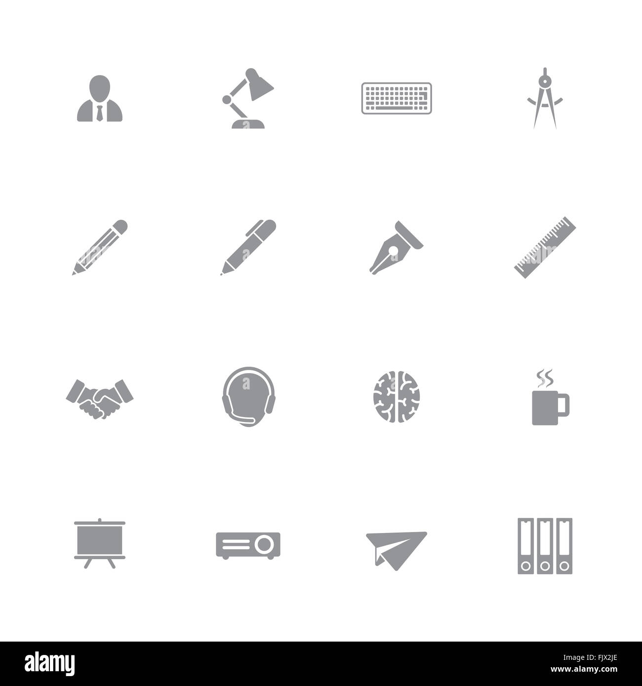 [JPEG] grau einfache flache Icon-Set 8 für Web-Design, User-Interface (UI), Infografik und mobilen Anwendungen (apps) Stockfoto