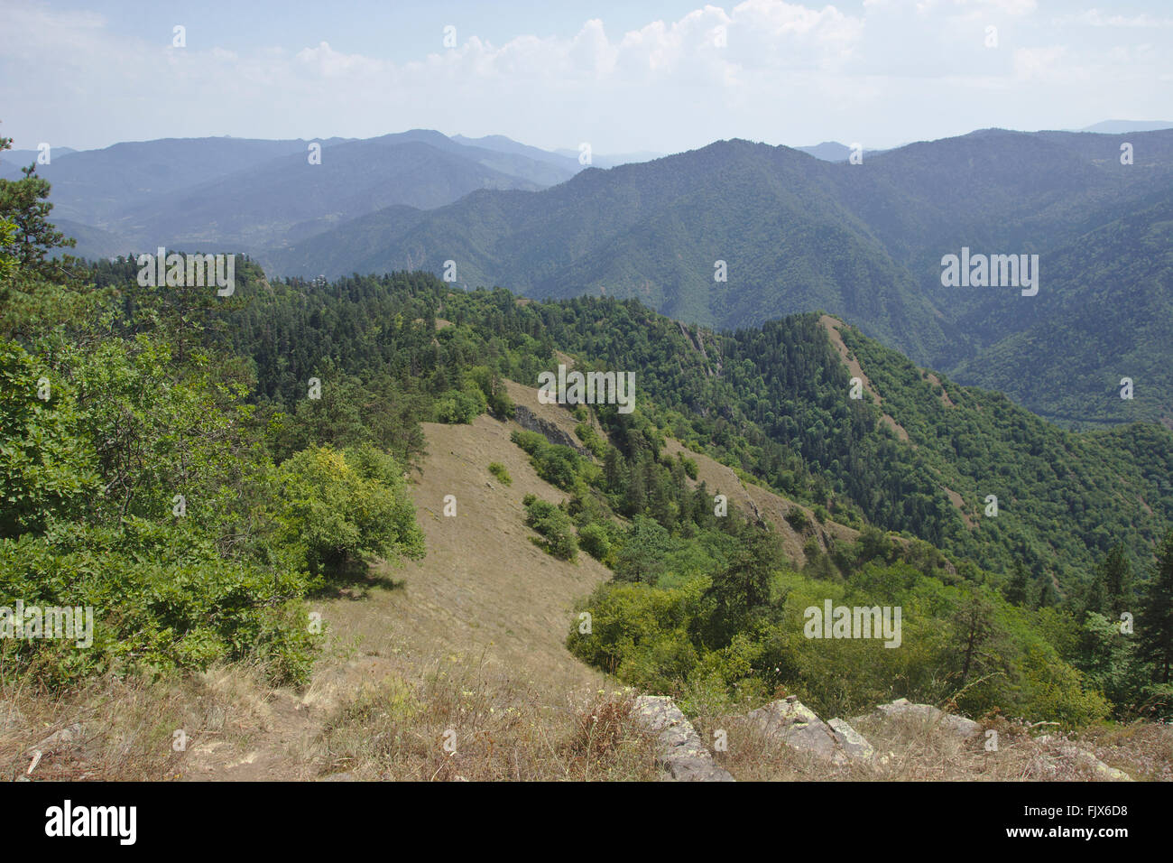 Berglandschaft in den kleinen Kaukasus, über Likani, Borjomi-Kharagauli Nationalpark, Georgien Stockfoto