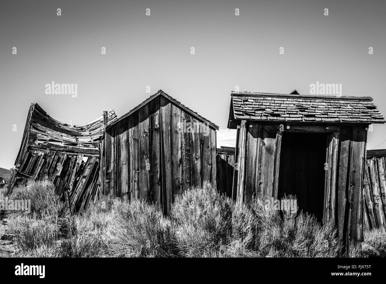 Ghost Town Bodie, ex-Goldmine in Kalifornien Stockfoto