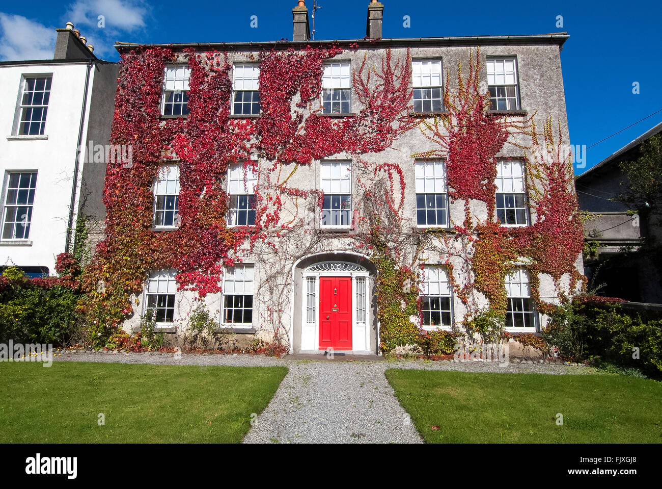 Georgianischen Häusern Birr Offaly Irland Stockfoto