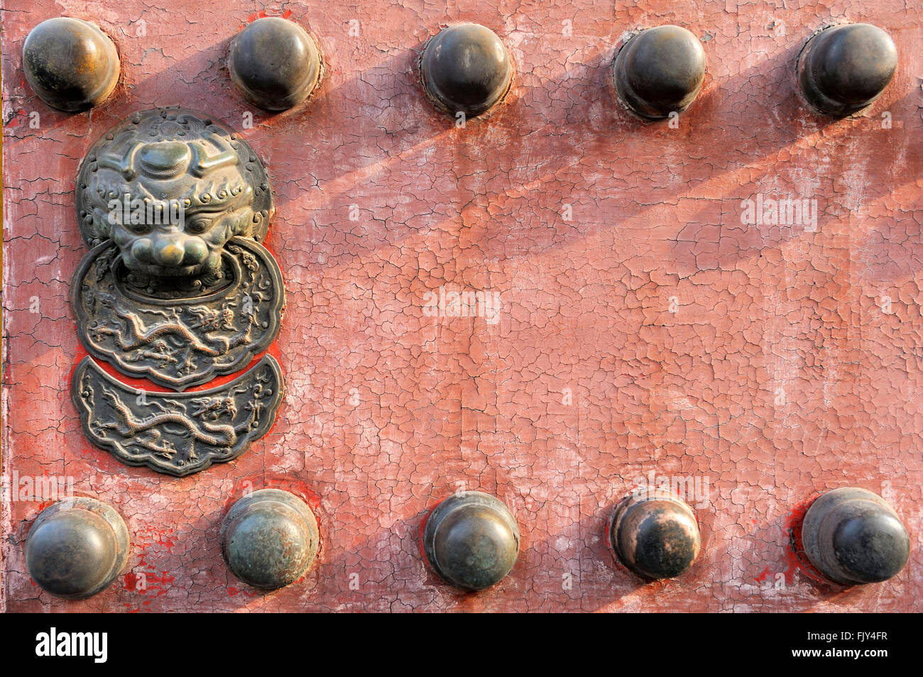 Chinesische Tor wie gesehen in die Verbotene Stadt und Himmelstempel in Peking Stockfoto