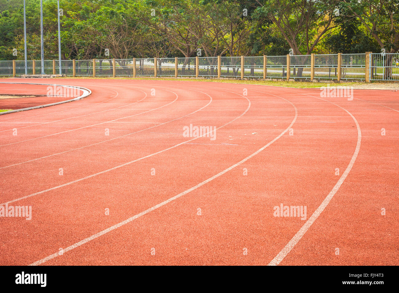 Laufstrecke im Stadion der Universität Mae Fah Luang Chiang Rai Thailand Stockfoto