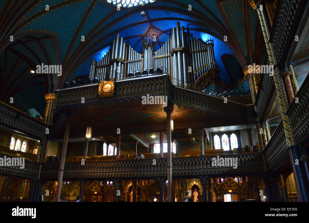 Die Orgel der Basilika Notre-Dame in Montreal, Quebec, Kanada Stockfoto