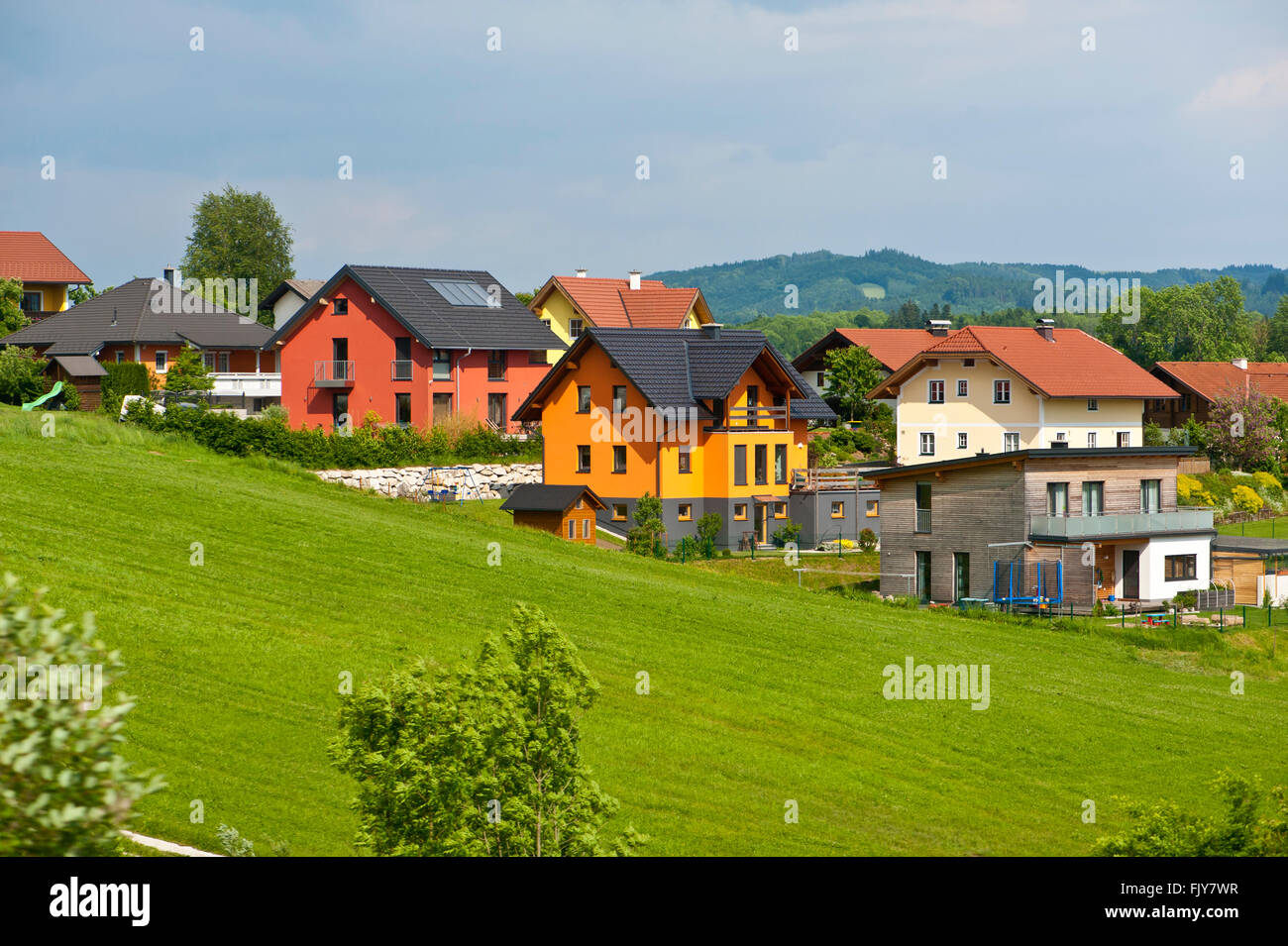 Österreichisches Dorf Stockfoto