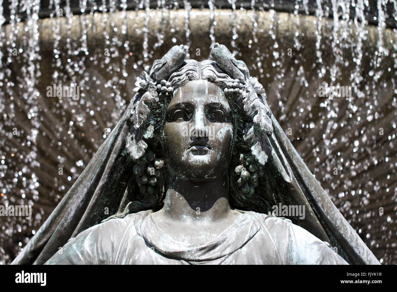 Statue von Brunnen Stockfoto