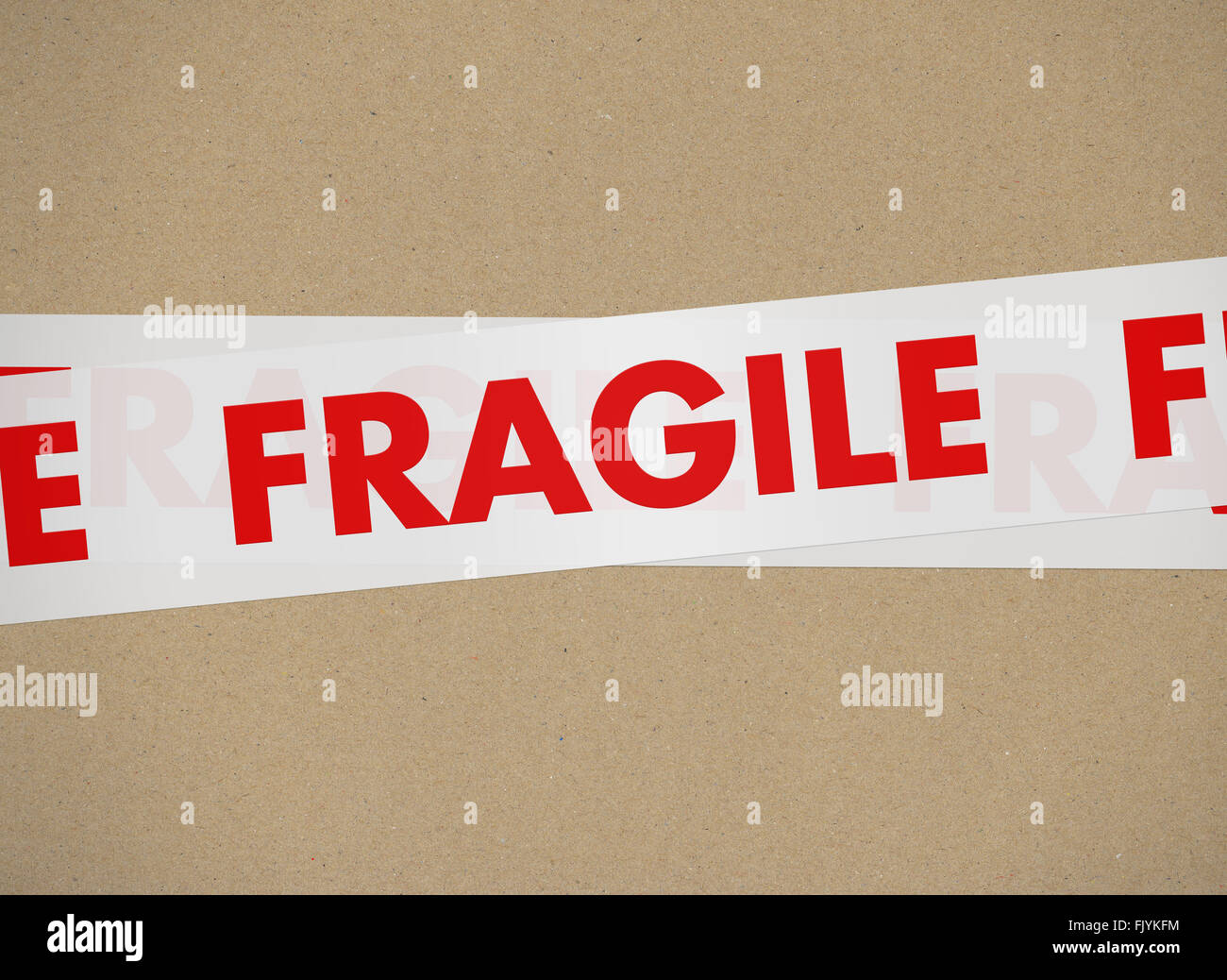 Karton - Fragile Stockfoto