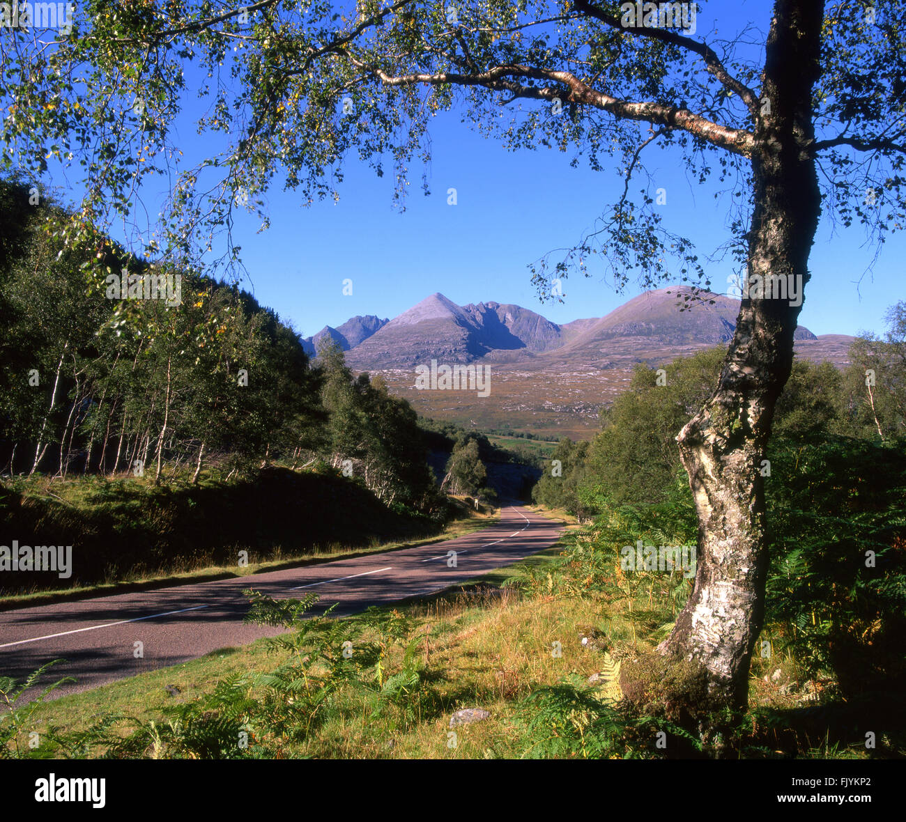 Ein Teallach von Hauptstraße, N/W Hochland Stockfoto