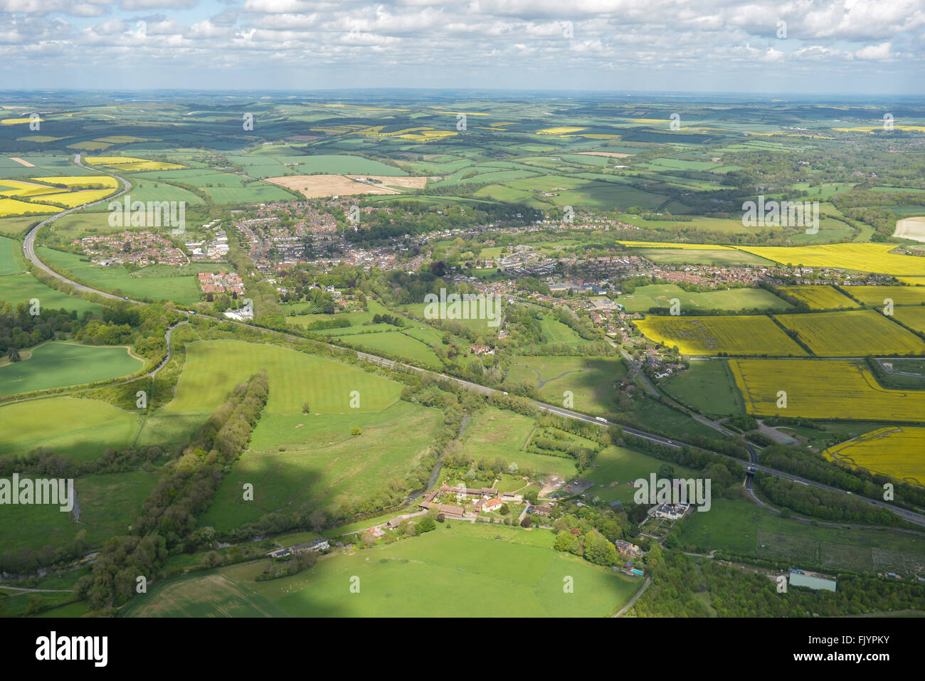 Eine Luftaufnahme des Whitchurch, bewohnt das älteste kontinuierlich Stadt in Shropshire Stockfoto
