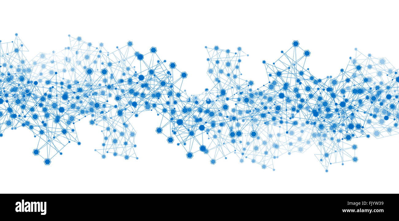 abstrakte Kommunikation Technologie blauen weiten Hintergrund Stockfoto