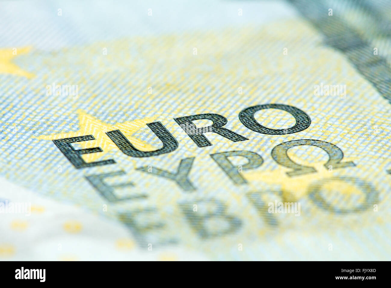 Detaillierte schließen sich eine fünf-Euro-Banknote aus Europa serie Stockfoto