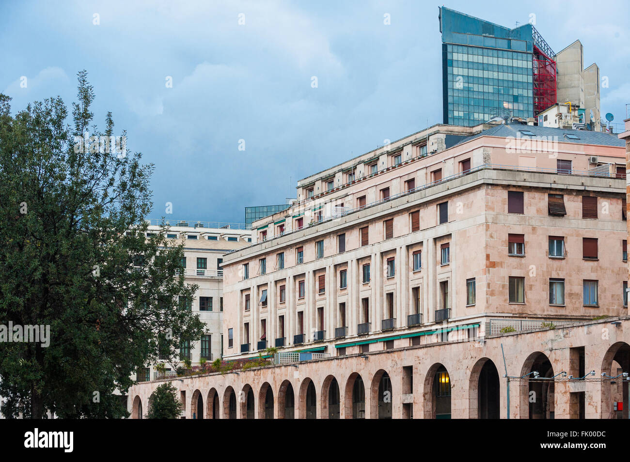 Italien Ligurien Genova Piazza delal Vittoria Ort - Architekturen des Faschismus Stockfoto