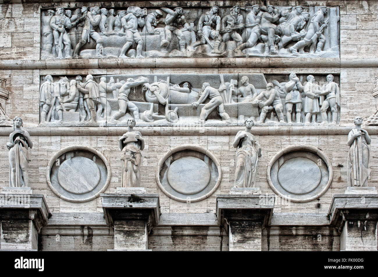 Italien Ligurien Genua Architekturen von Marcello Piacentini Bogen des Sieges - insbesondere Stockfoto