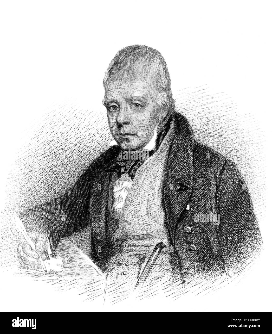 Sir Walter Scott, 1. Baronet, 1771-1832, ein schottischer historischer Schriftsteller, Dramatiker und Dichter Stockfoto