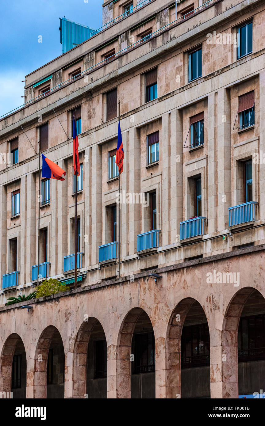 Italien Ligurien Genova Piazza delal Vittoria Ort - Architekturen des Faschismus Stockfoto