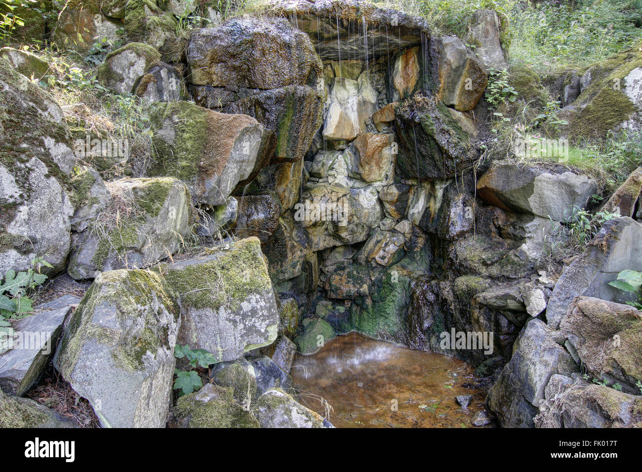 Mattoni Wasserfall - künstlichen Wasserfall Stockfoto