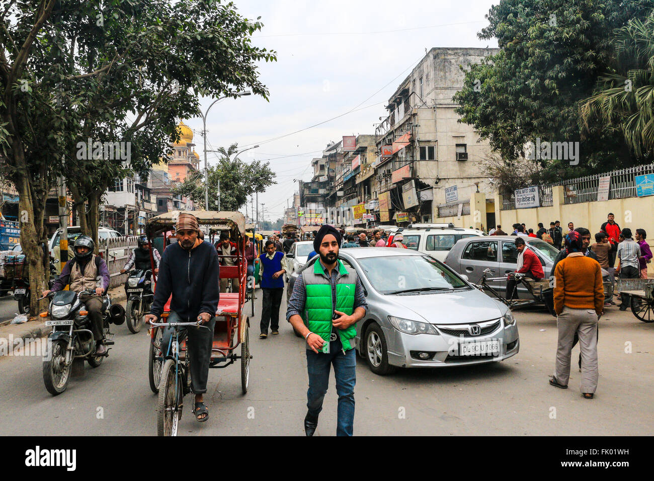 Straßenszene, Alt-Delhi, Indien, Asien Stockfoto