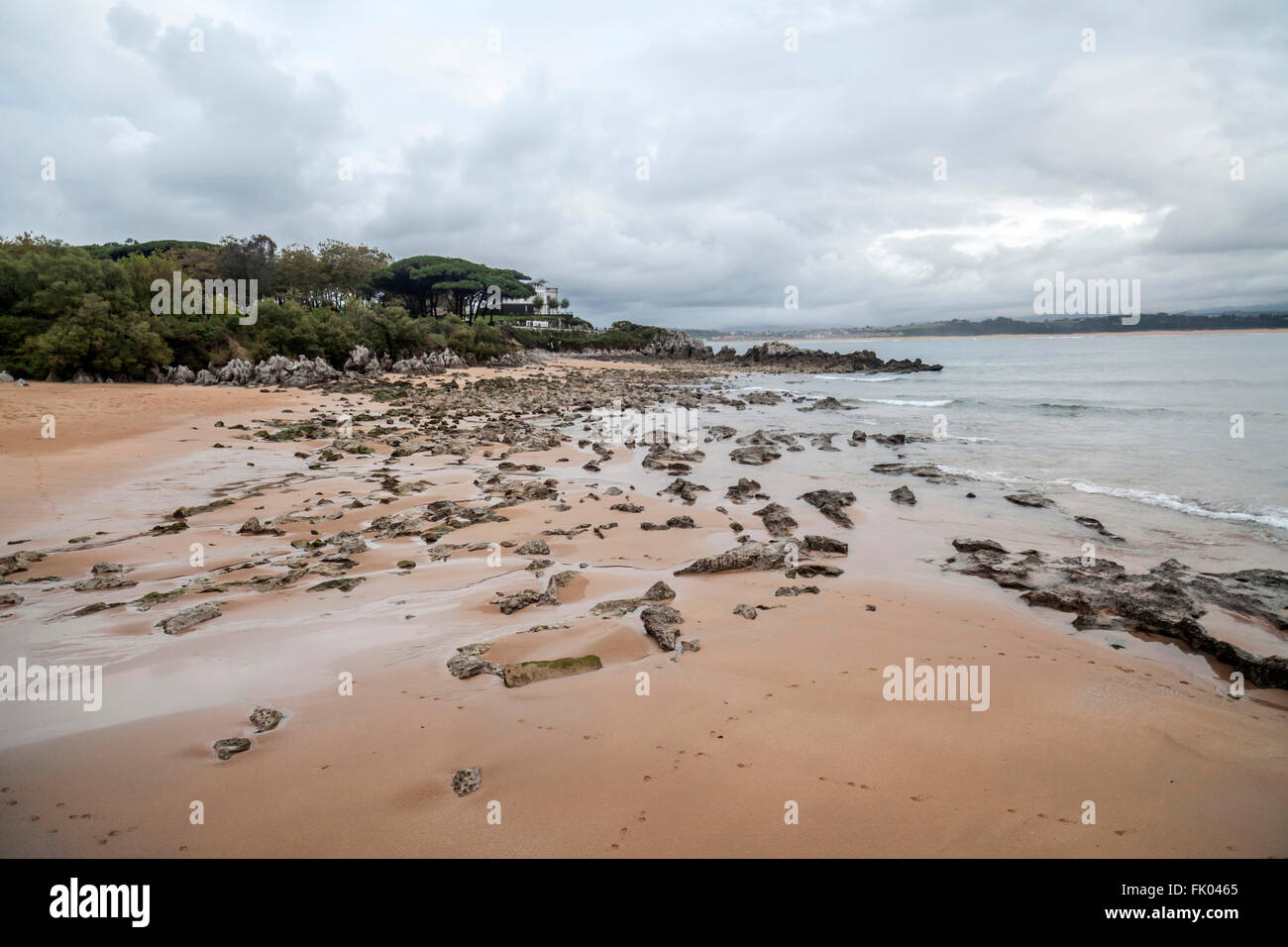 Real Sitio De La Magdalena, Strand, Santander, Kantabrien, Spanien. Stockfoto