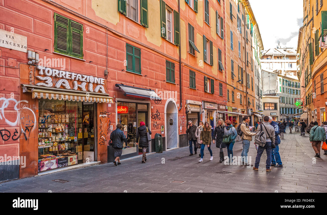 Via San Vincenzo 2 Genova Italien Ligurien Genua über San Vincenzo - Fußgänger-Einkaufsstraße