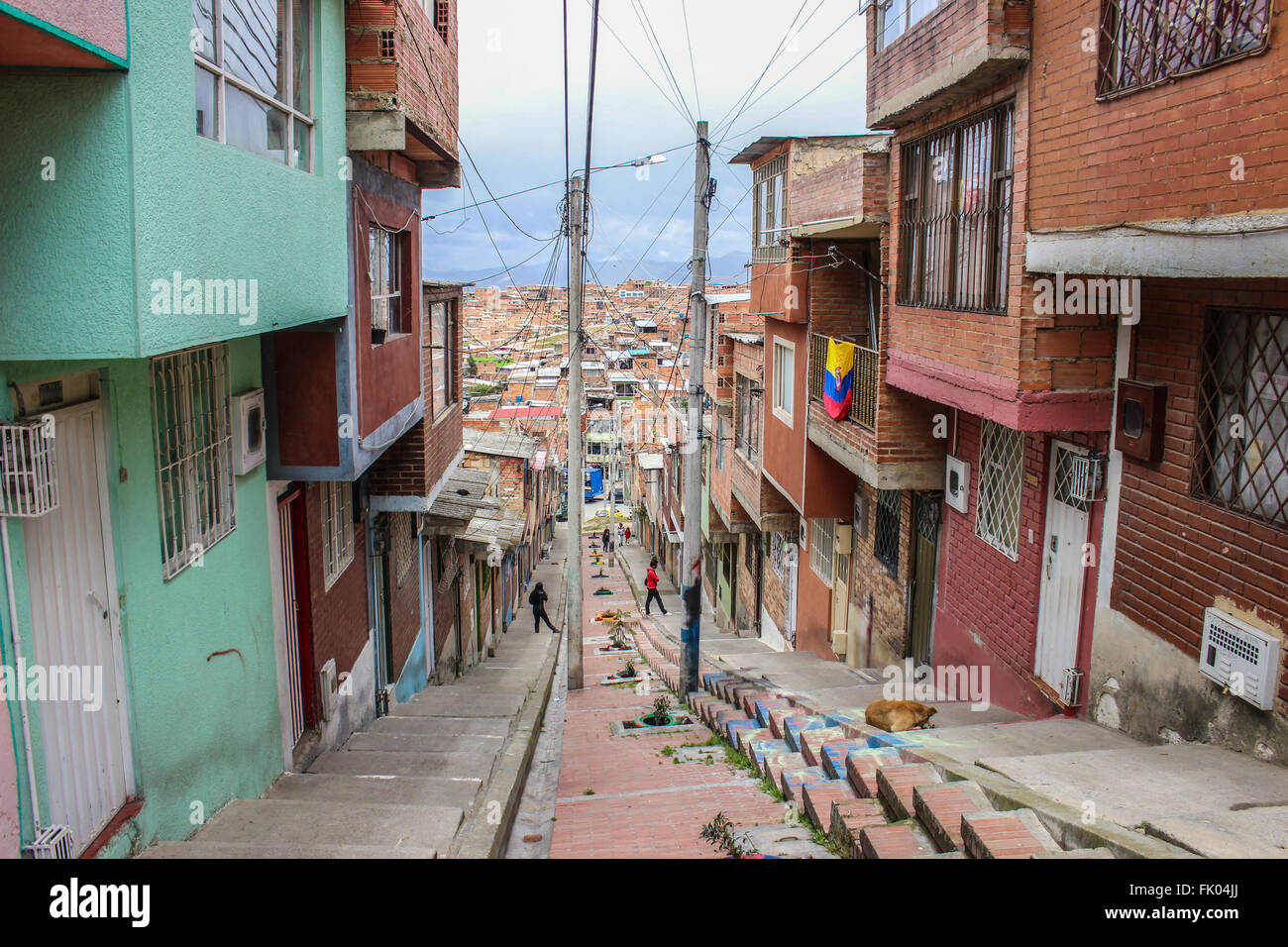 Dies ist eine der wichtigsten und beliebtesten Viertel in Bogotá, Rafael Uribe Stockfoto