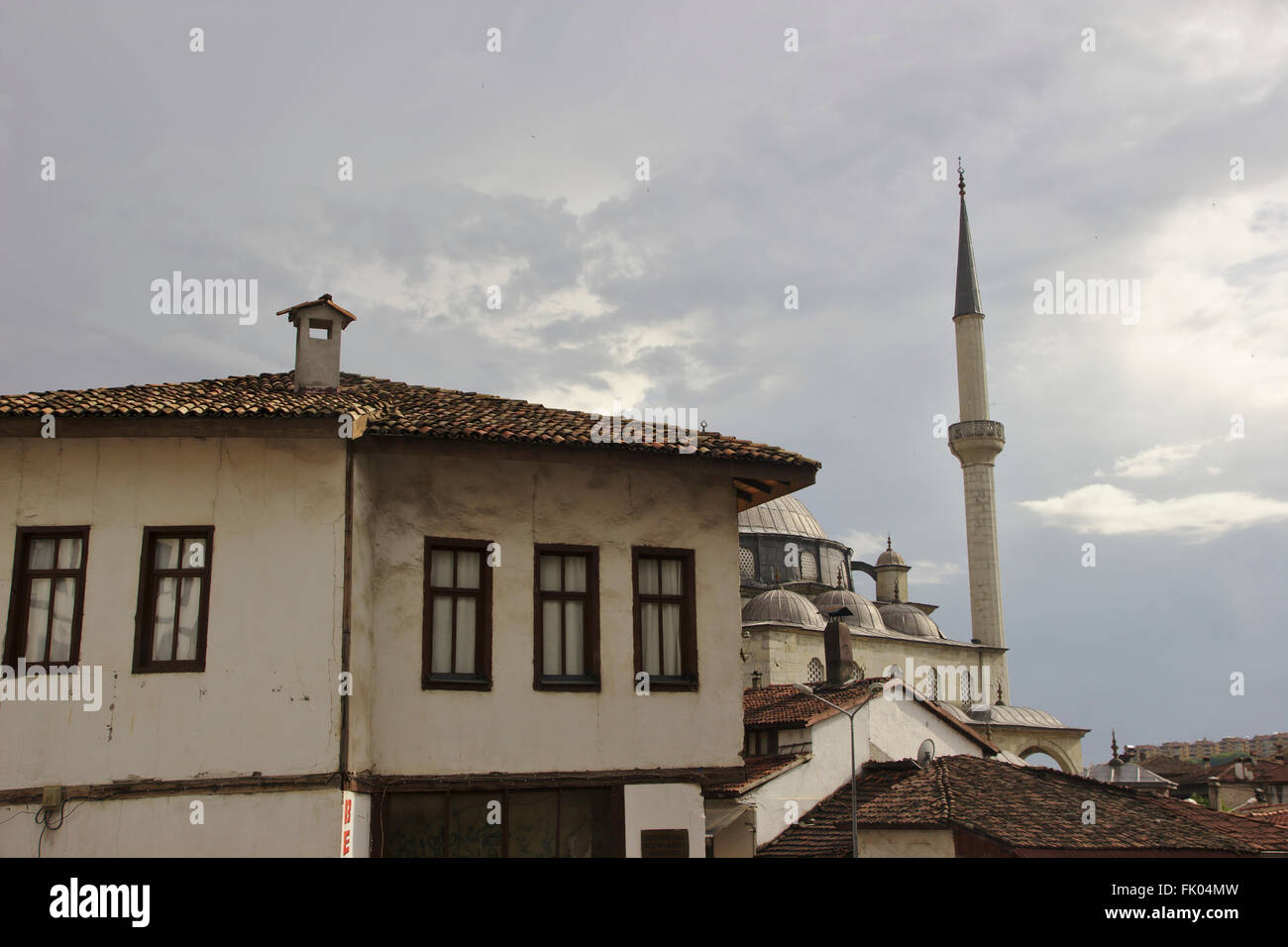 Safranbolu, traditionelles Haus und Izet Pasa Moschee, Türkei Stockfoto