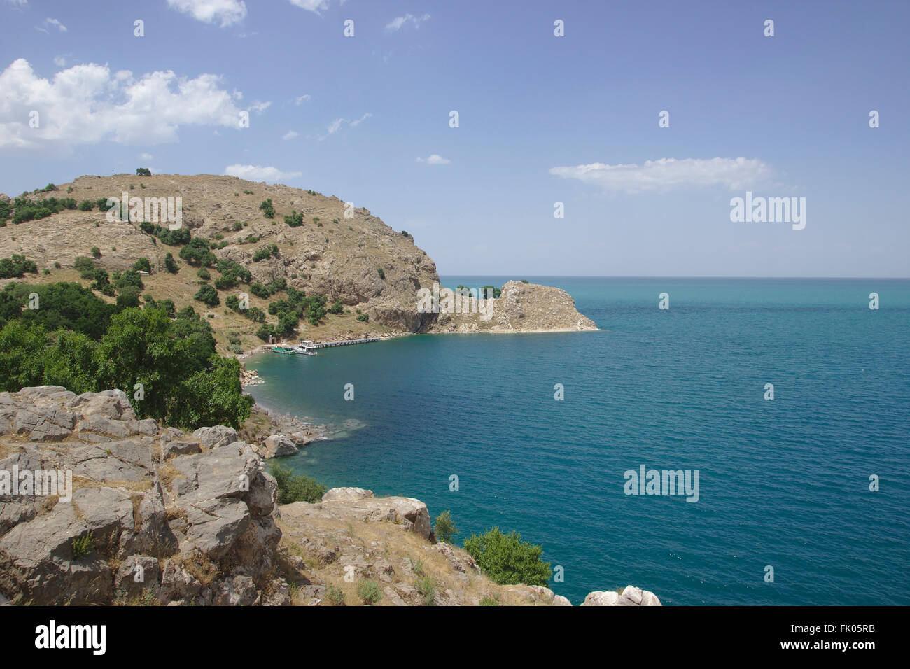 Van-See und das Akdamar Insel, Ost-Anatolien, Türkei Stockfoto