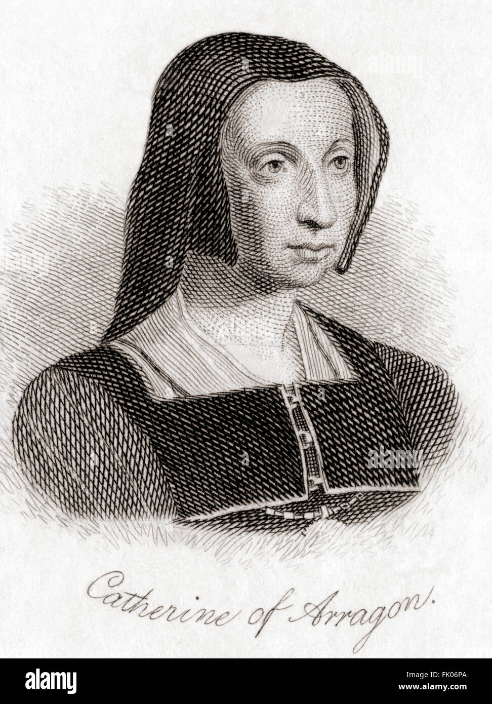 Katharina von Aragon, auch Katherine, 1485-1536 geschrieben. Spanisch geboren erste Frau von König Heinrich VIII. von England. Stockfoto