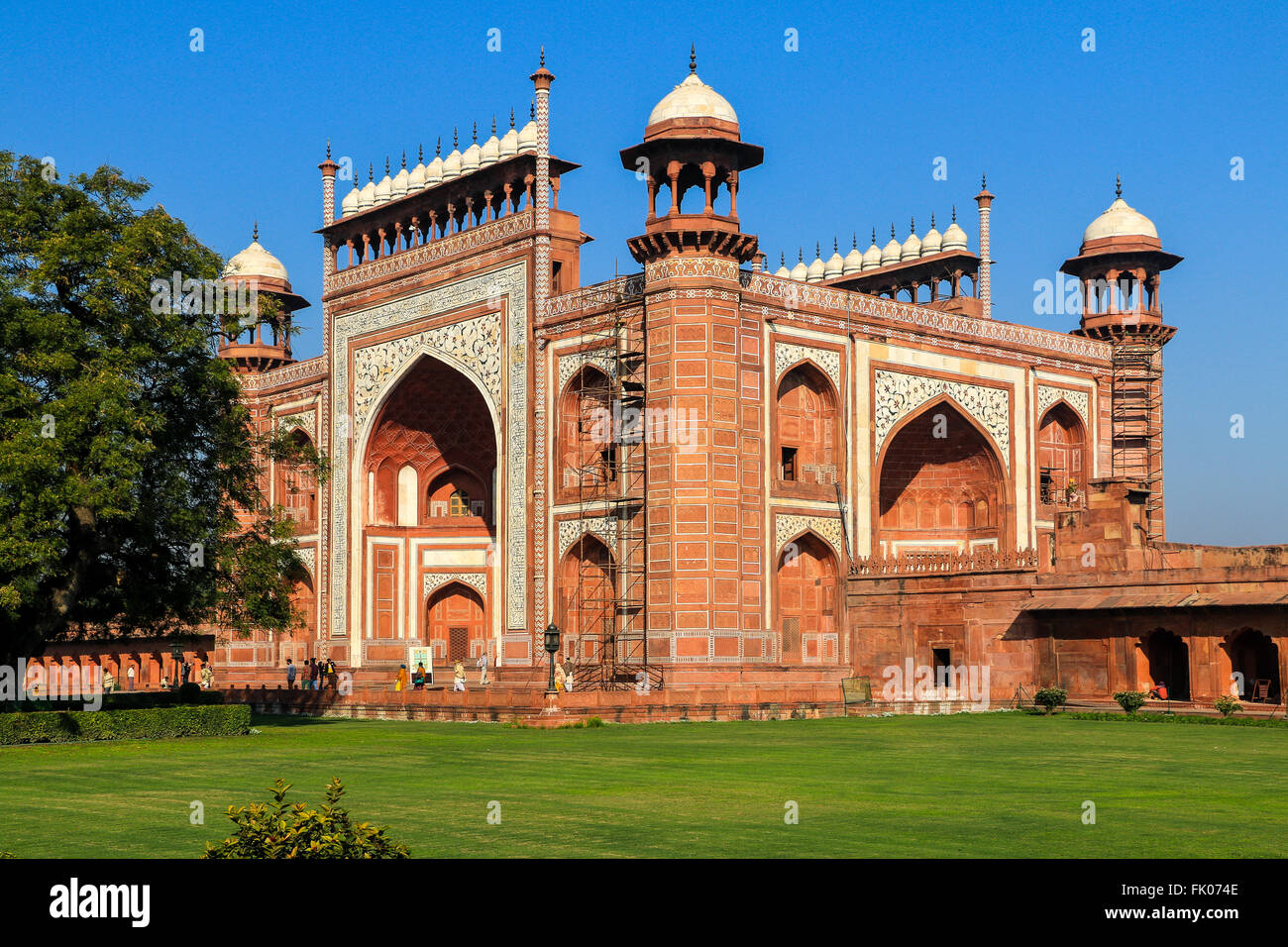 Rotes Fort Vor Dem Taj Mahal Unesco Weltkulturerbe Agra Uttar Pradesh Indien Asien Stockfotografie Alamy