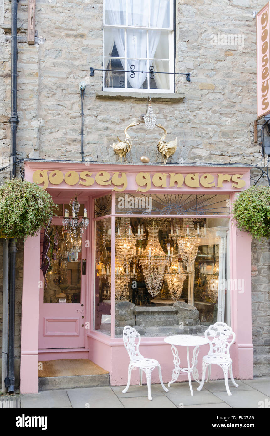 Goosey Ganders-Shop in Hay-on-Wye Stockfoto