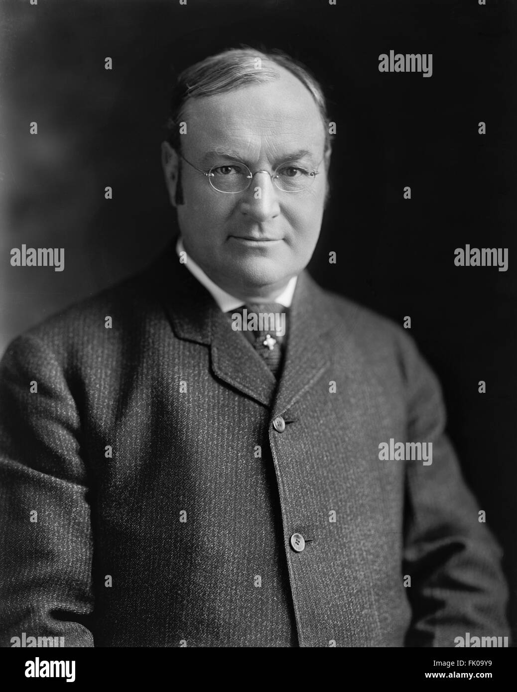 James S. Sherman, US-Vizepräsident unter Präsident William Howard Taft 1909-1913, halber Länge Porträt, 1910 Stockfoto