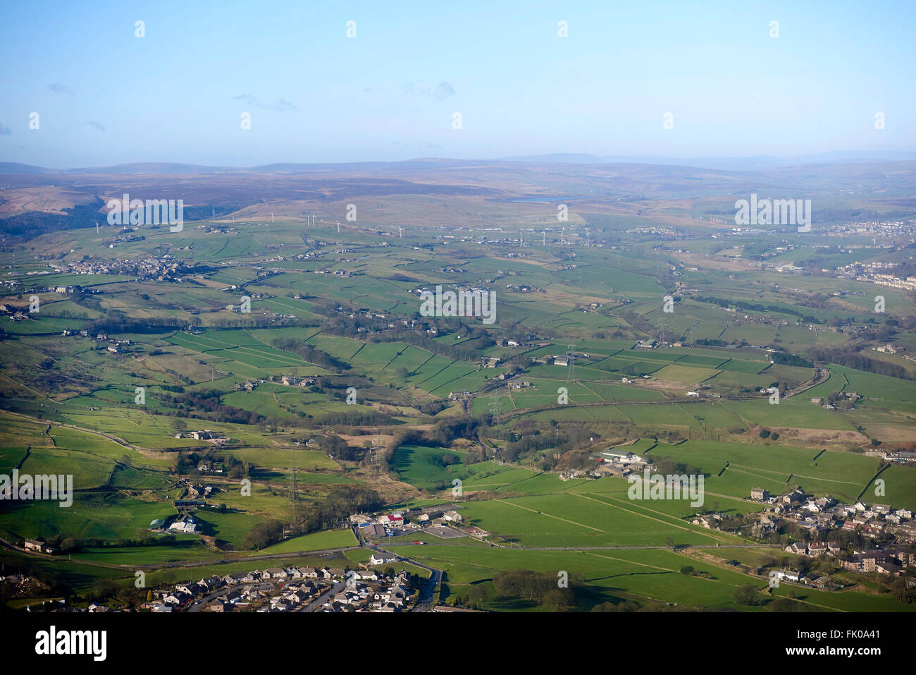Beginn der Pennine Hochland auf der Nord-westlich von Bradford, West Yorkshire, Nordengland Stockfoto
