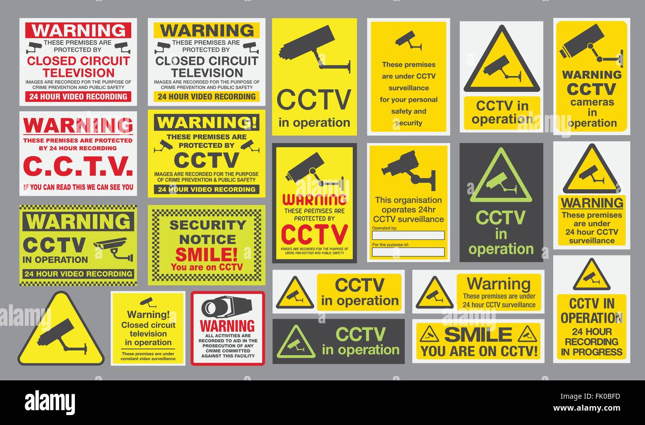 CCTV-Zeichen Stock Vektor