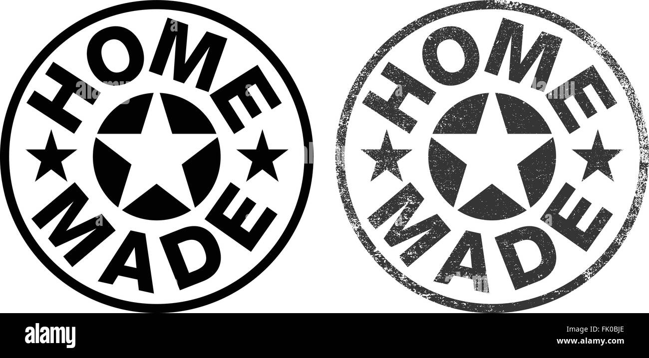 Home-made Stempel Tinte Stock Vektor