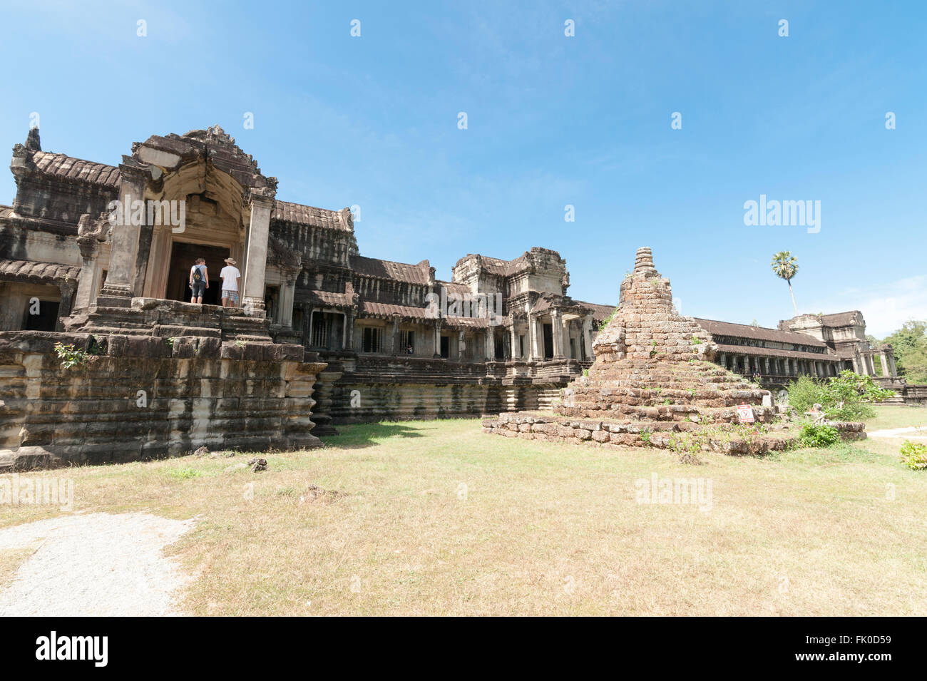 Sehen Sie Angkor Wat-Ostseite Stockfoto