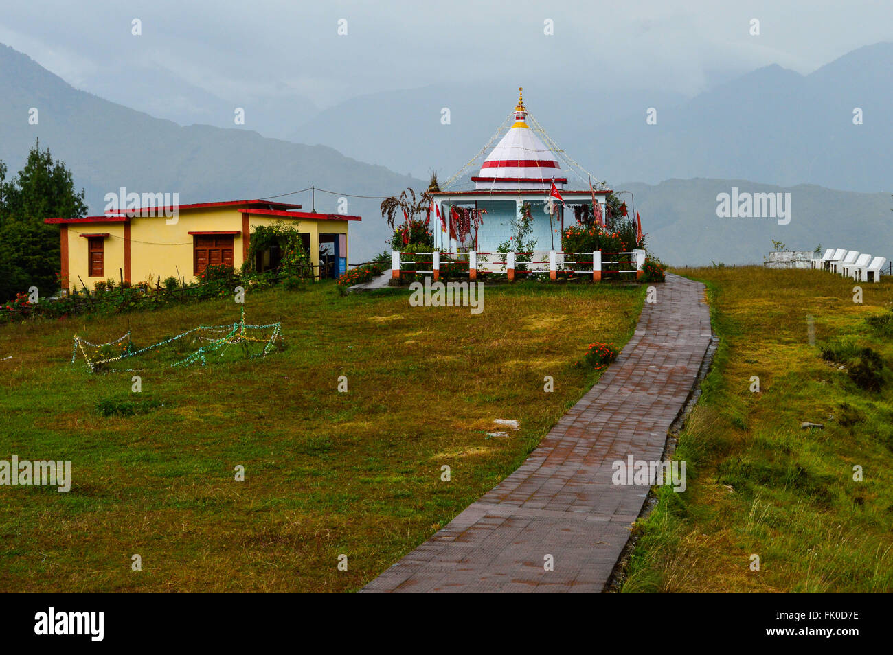 Nanda Devi Tempel in Munsiyari, Uttarakhand, Indien Stockfoto