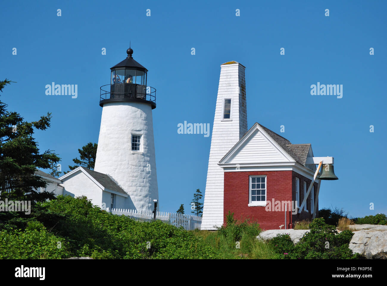 Pemaquid Point Lighthouse, Pemaquid Point, Maine Stockfoto