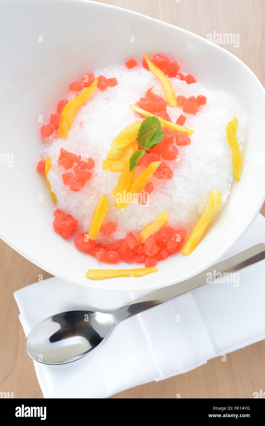 Crush-Eis-dessert Stockfoto