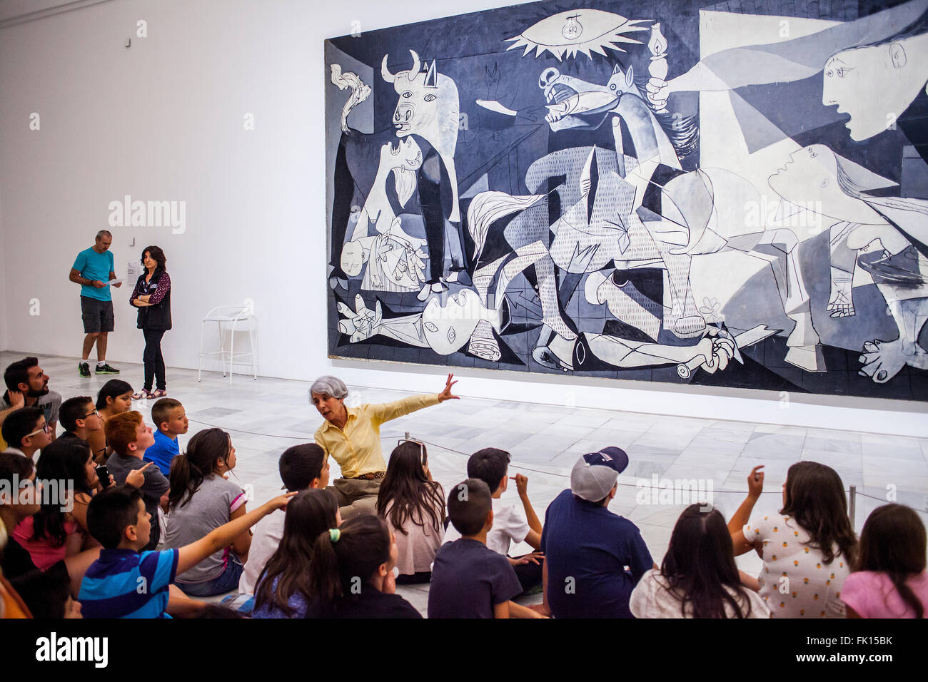 Das Gemälde Guernica Von Picasso Nationalen Kunstmuseum Reina Sofia Madrid Spanien
