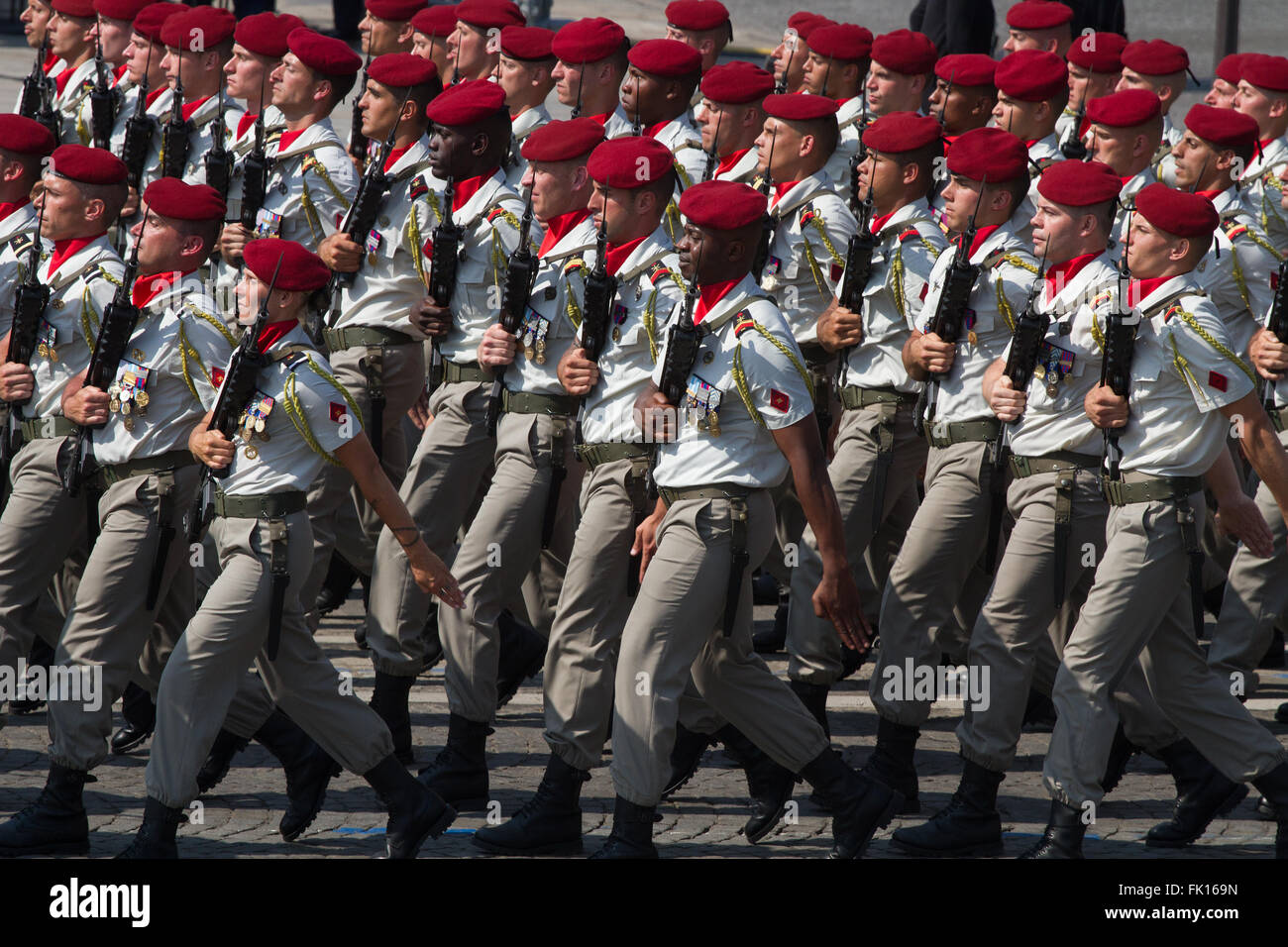 Französischer Militärparade Stockfoto