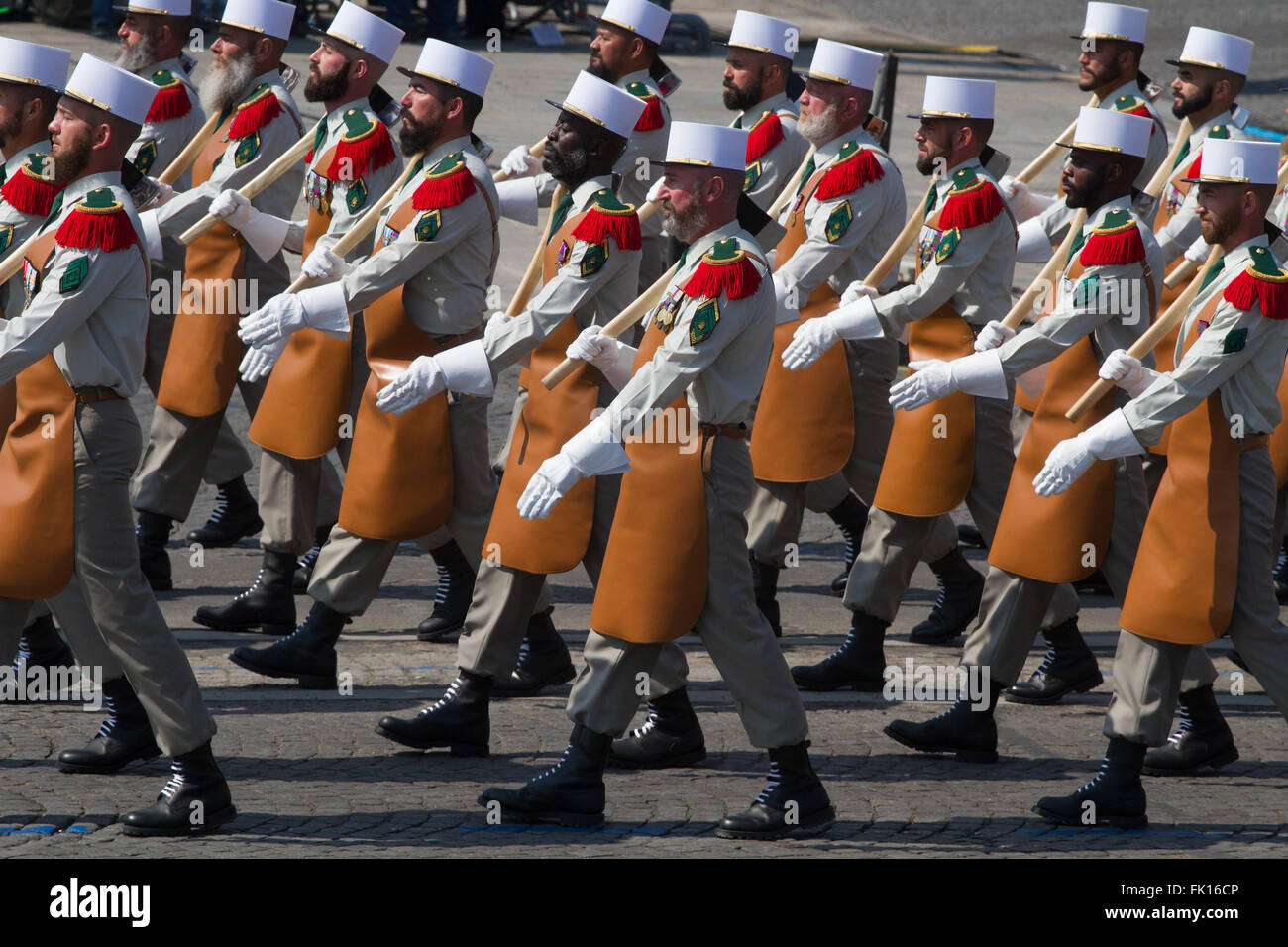 Ausländischen französische Legion Militärparade Stockfoto
