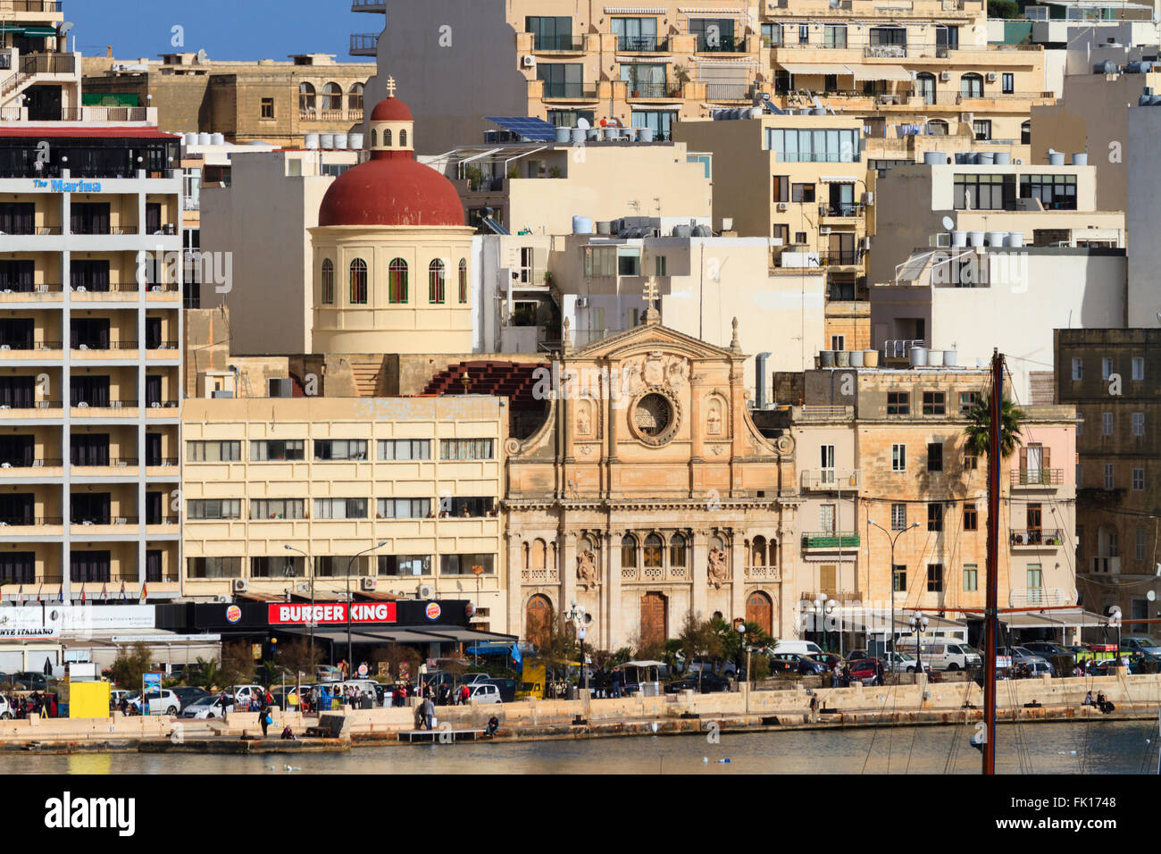 Pfarrei Kirche von Jesus von Nazareth, Tas Sliema, Valletta, Malta. Stockfoto