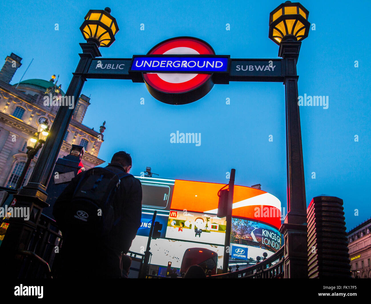 Piccadilly u-Bahnstation Stockfoto