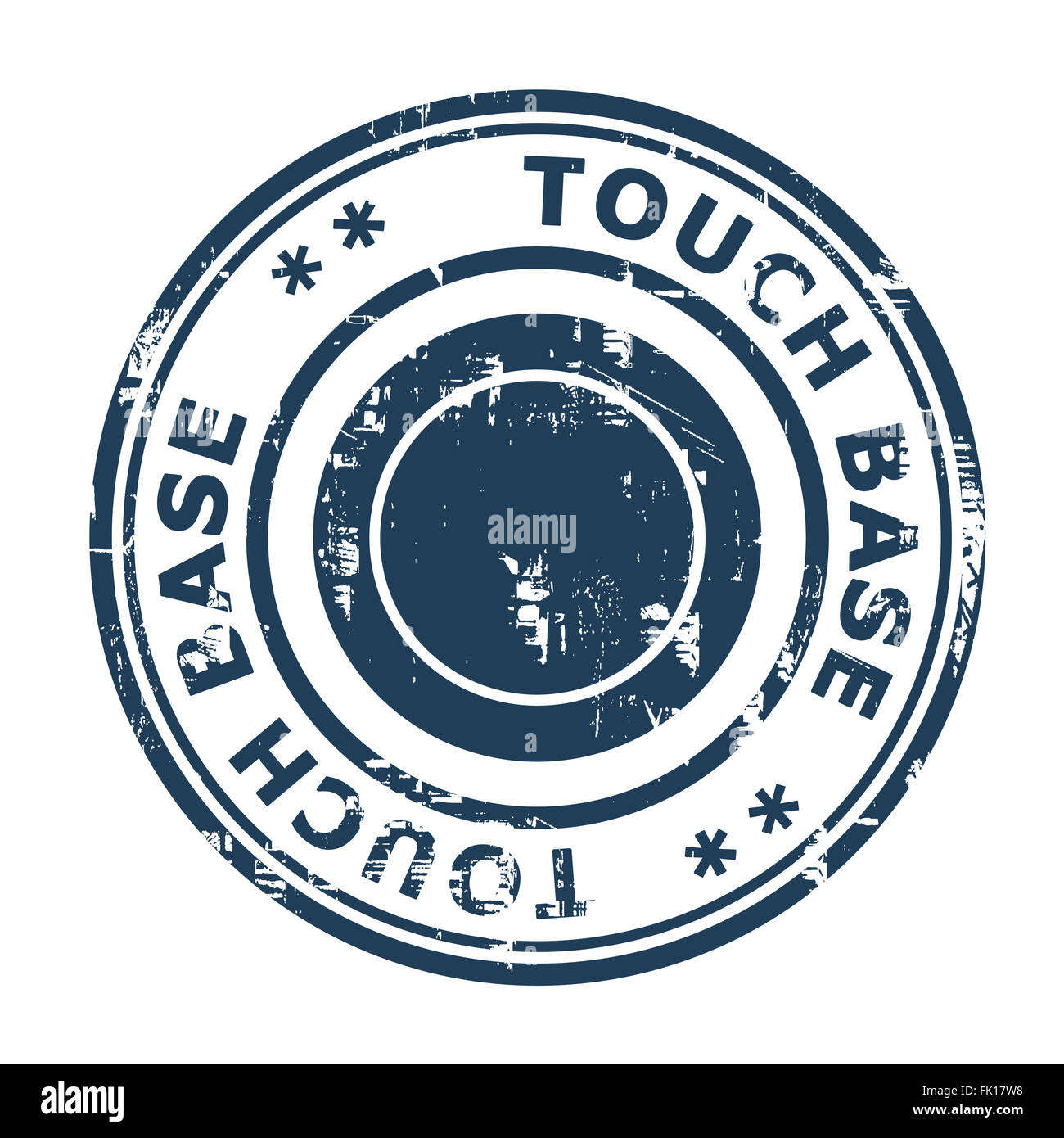 Touch-Basis Business Konzept Stempel isoliert auf einem weißen Hintergrund. Stockfoto