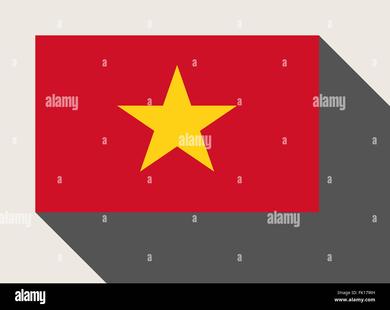 Vietnam-Flagge in flachen Web-Design-Stil. Stockfoto