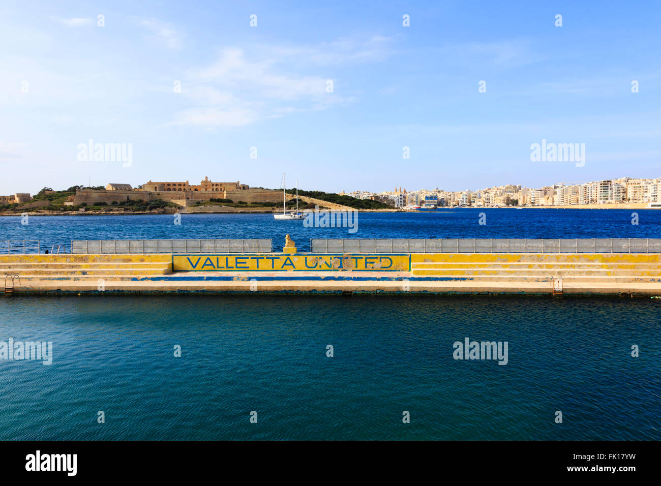 Valletta United Wasserball Schwimmbad, Floriana, Valletta, Malta Stockfoto