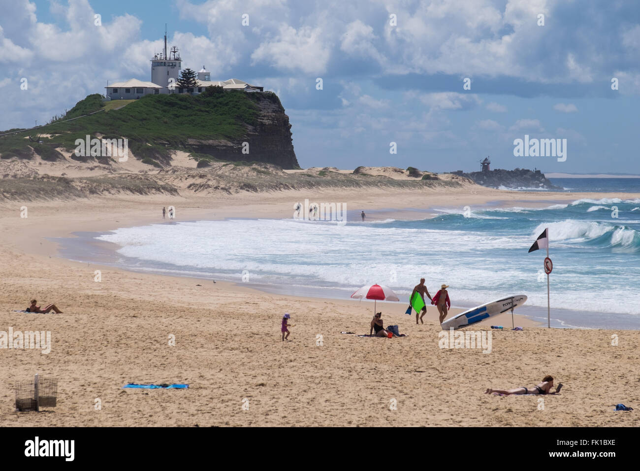 Nobby ist Strand, Newcastle Stockfoto