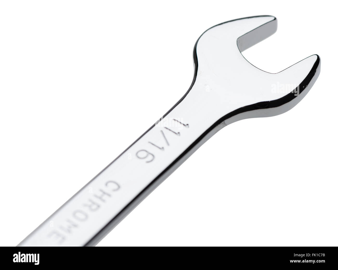 Open-End Wrench Tool isoliert auf weißem Hintergrund Stockfoto