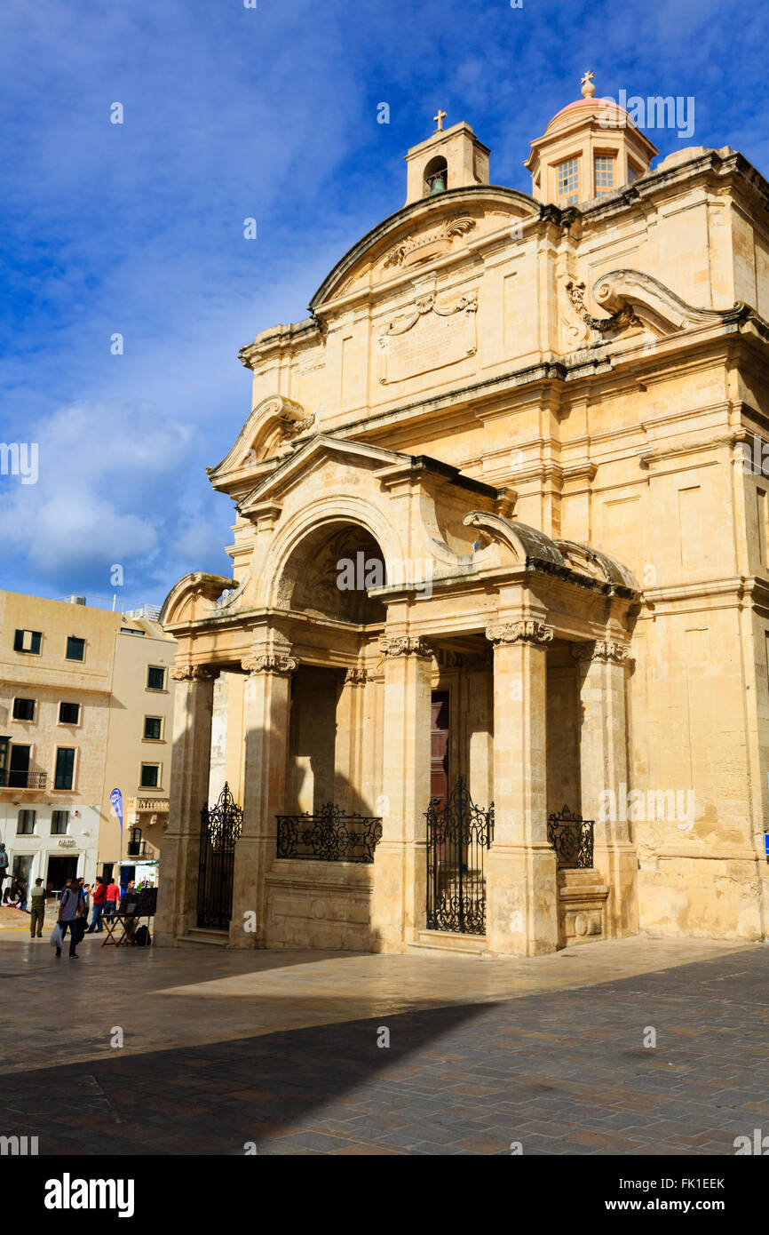 St. Katharinen-Kirche Italiens, Valletta, Malta Stockfoto