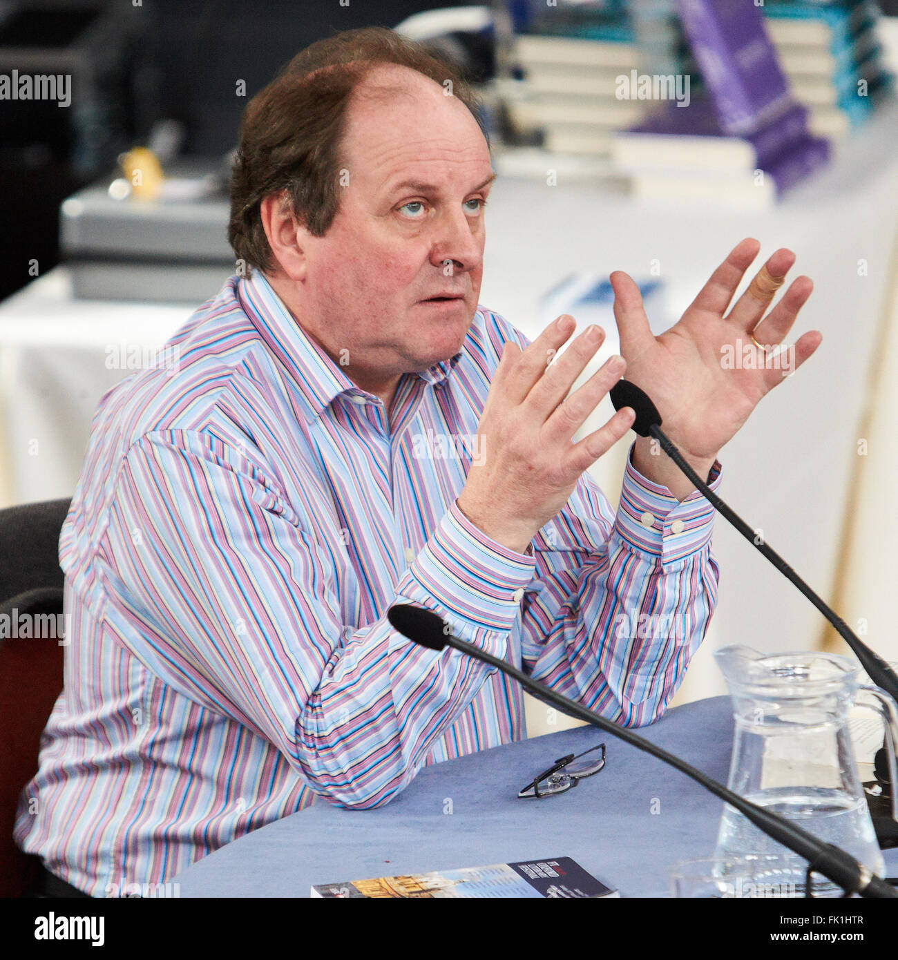 James Naughtie anlässlich einer Oxford literarische Festival Veranstaltung in das Sheldonian Theatre Stockfoto