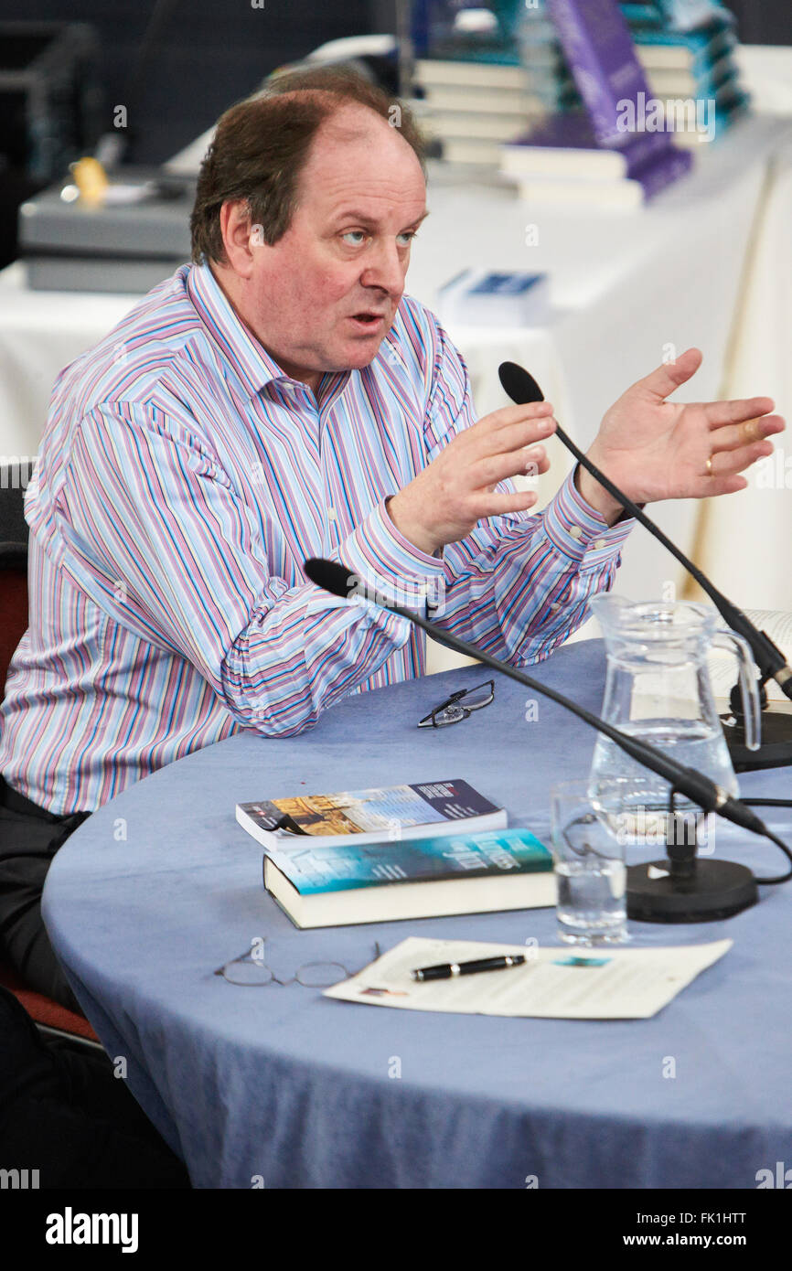 James Naughtie anlässlich einer Oxford literarische Festival Veranstaltung in das Sheldonian Theatre Stockfoto