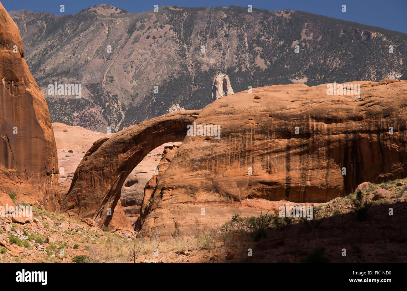 Rainbow Bridge und Navajo-Denkmal Stockfoto